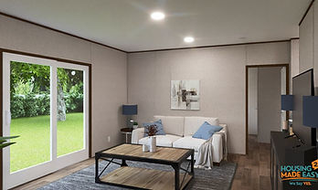 TRU Oak double-wide manufactured home 4 bedroom 2 bathroom with second living area and kitchen island