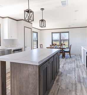 modern manufactured home interior Texas kitchen