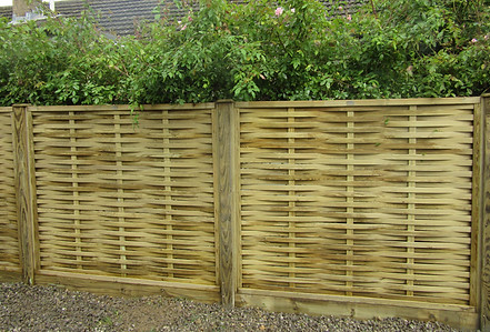 Woven Panel Fencing - Pinewood Fencing