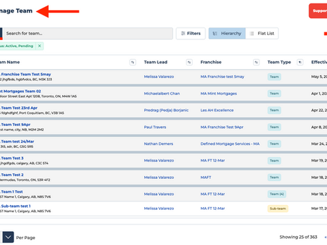 How to Create a Team and a Sub-team Record in Broker Bridge