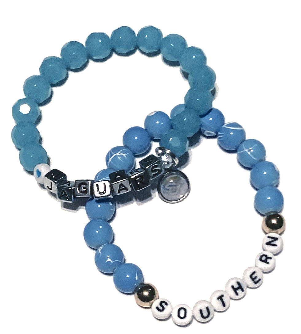 Southern University Jaguars Beaded Bracelet Set Stack