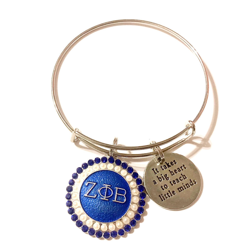 Zeta Charm Bangle Bracelet