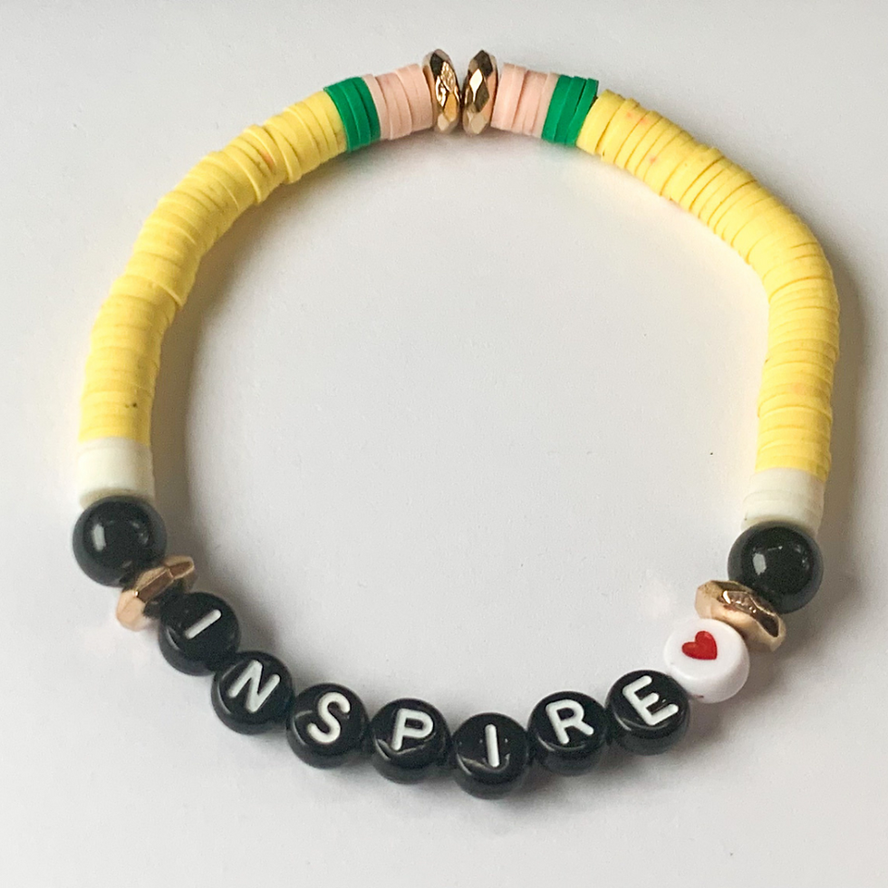Inspire Beaded Charm Bracelet Stack