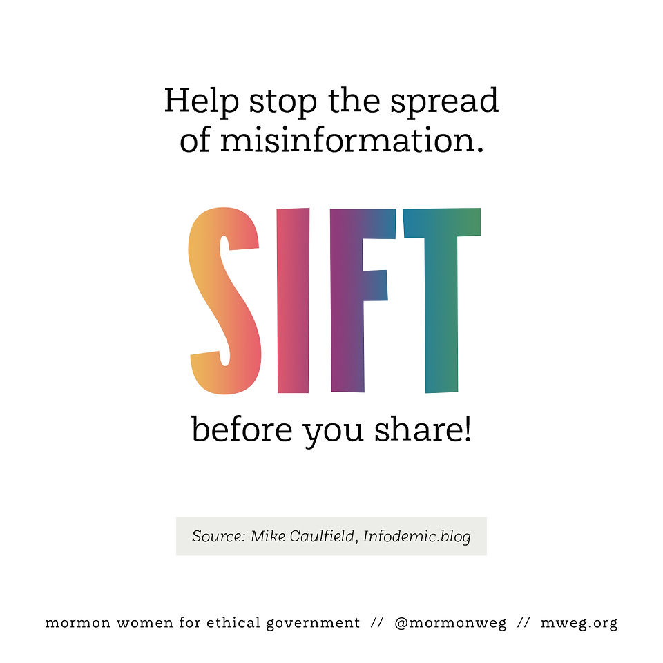 Help stop the spread of misinformation. SIFT before you share!