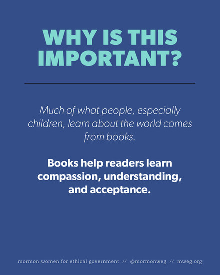 Much of what people, especially children, learn about the world comes from books. Books help readers learn compassion, understanding, and acceptance.