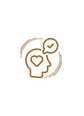 Grafik eines Kopfes mit Haken - Symbol für Glaubenssätze auflösen