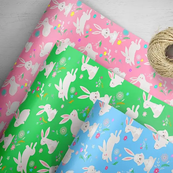 Bunny Wrapping Paper for Easter