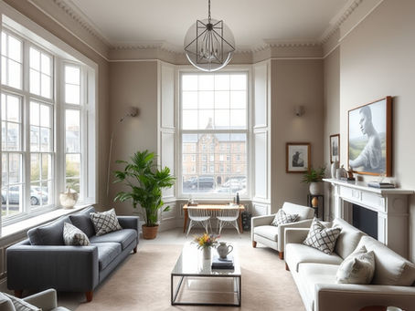 A Georgian home in Edinburgh which is practically furnished and presented.