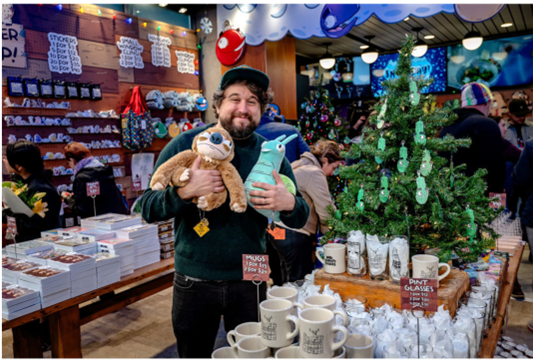 Whimsical creations on display! Mike Bennett’s Ornament Gift Shop returns to Director Park for its second year, showcasing the local artist’s beloved, magical designs. (Photo courtesy of Portland Metro Chamber - Downtown Portland Clean & Safe)