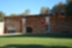 Pérgola larga con cañizo
