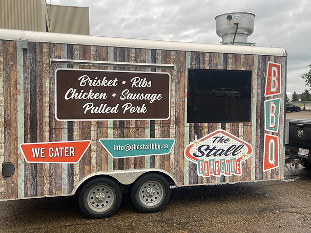 The Stall BBQ Food Trailer serving Texas-Style smoked meats in Camrose, Alberta and area