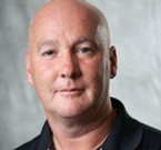 Bald man looking forward