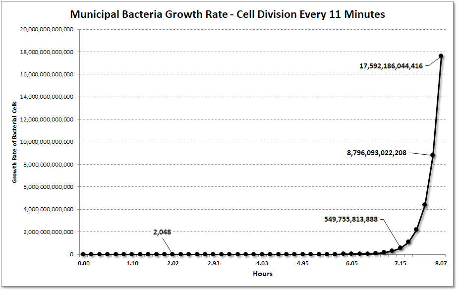 Bacterial Cell Generation Every 11 Minutes