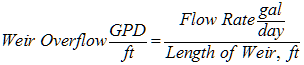 Equation: Clarifier Weir Overflow Rate