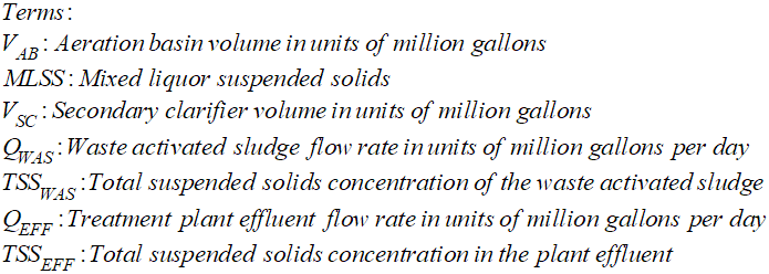 MCRT Equation Terms Defined