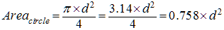 Area of a Circle Using Diameter or Factor