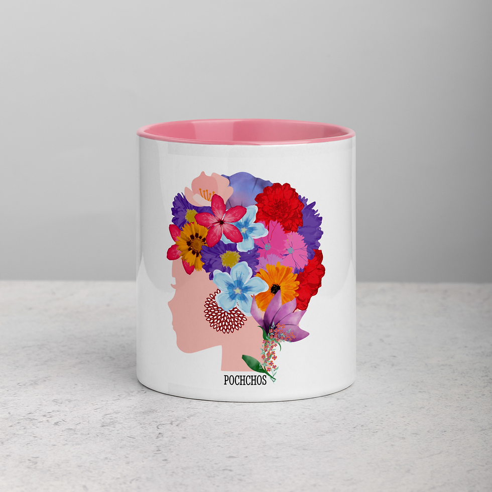 Thumbnail: DigiArt - Floral Maiden - Mug with Color Inside