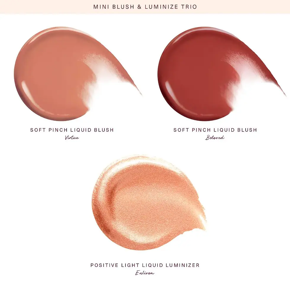 Miniatura: Rare Beauty Limited Edition Mini Blush Luminize Trio - Beloved - Virtue - Enlive