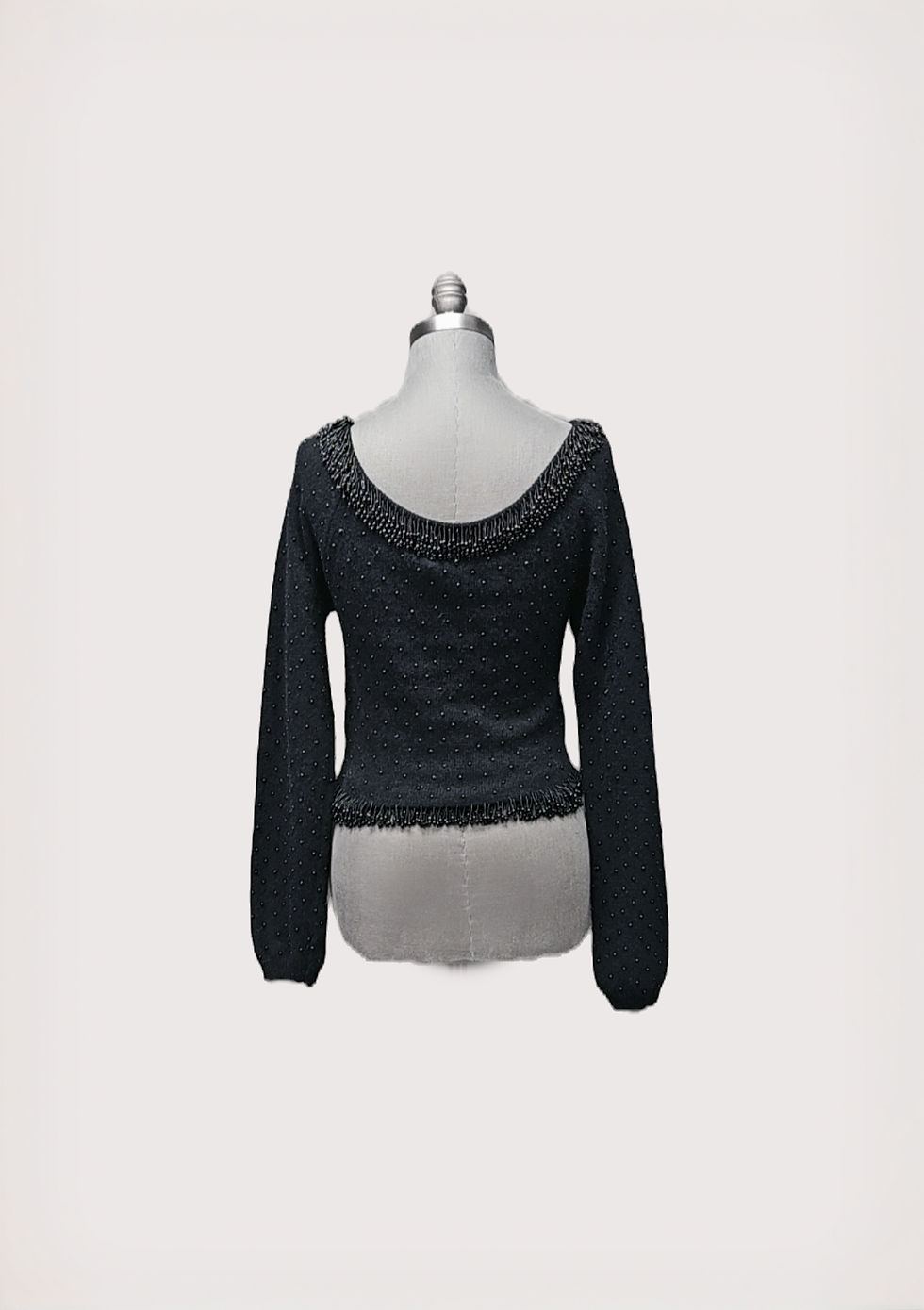 Thumbnail: Ports Two Piece Black Angora Beaded Set