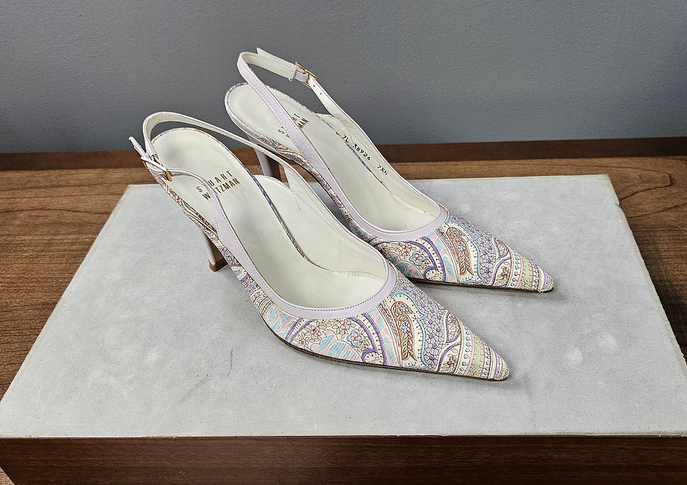 Thumbnail: Stuart Weitzman Pastel Paisley Sling Back