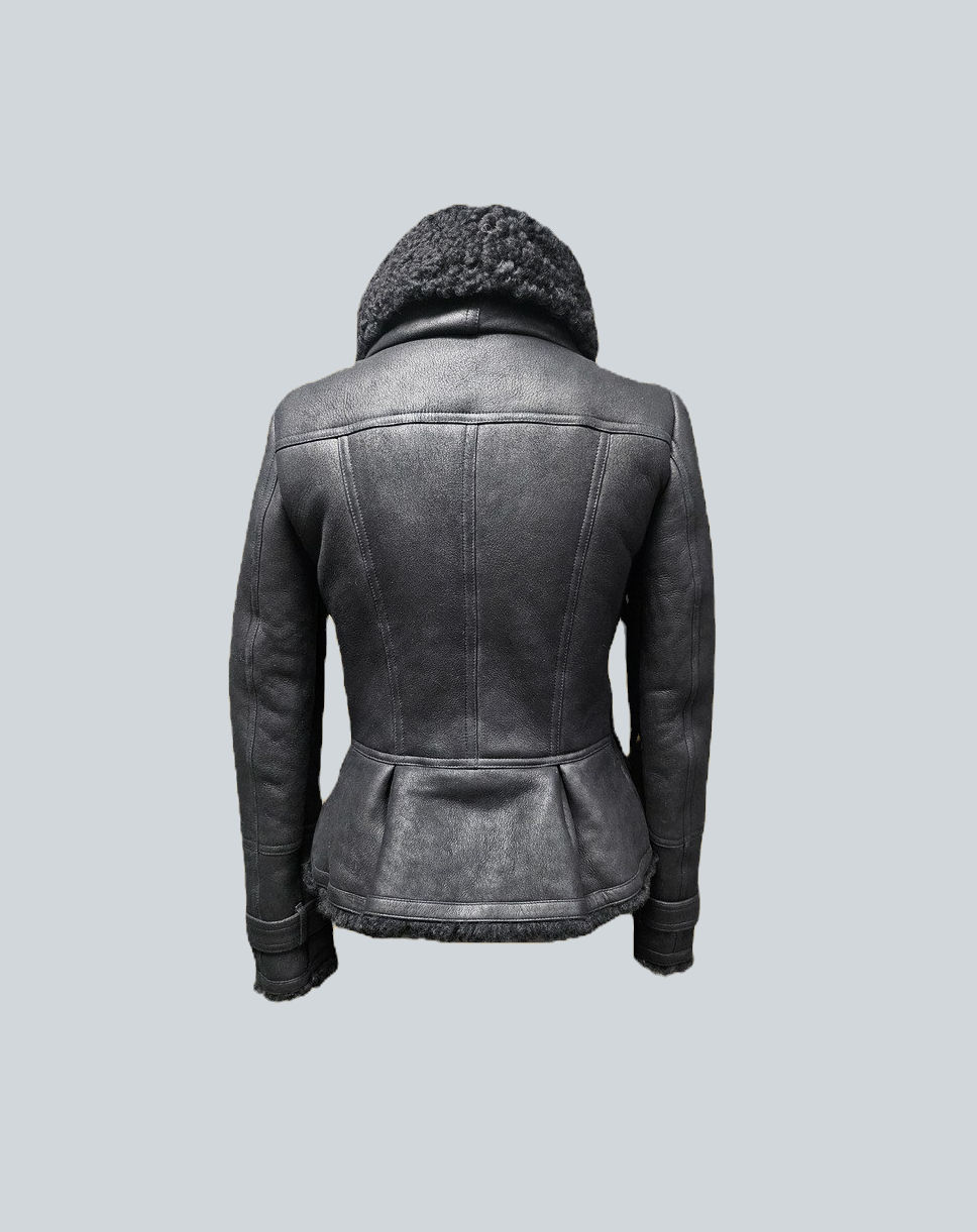 Thumbnail: Burberry Sheep Shearling Zip-Up Jacket