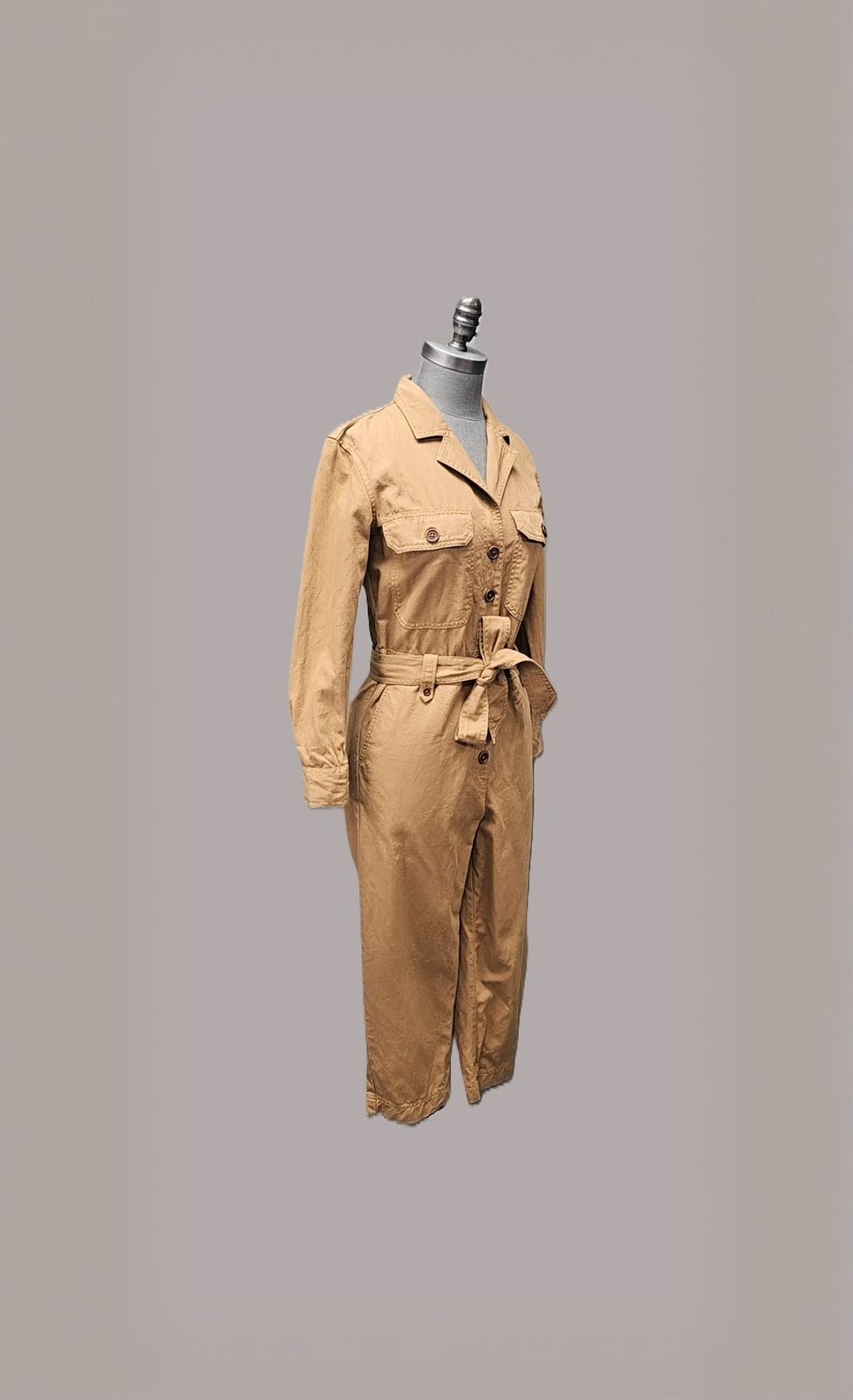 Thumbnail: Banana Republic Heritage Cotton-Linen Cropped Jumpsuit