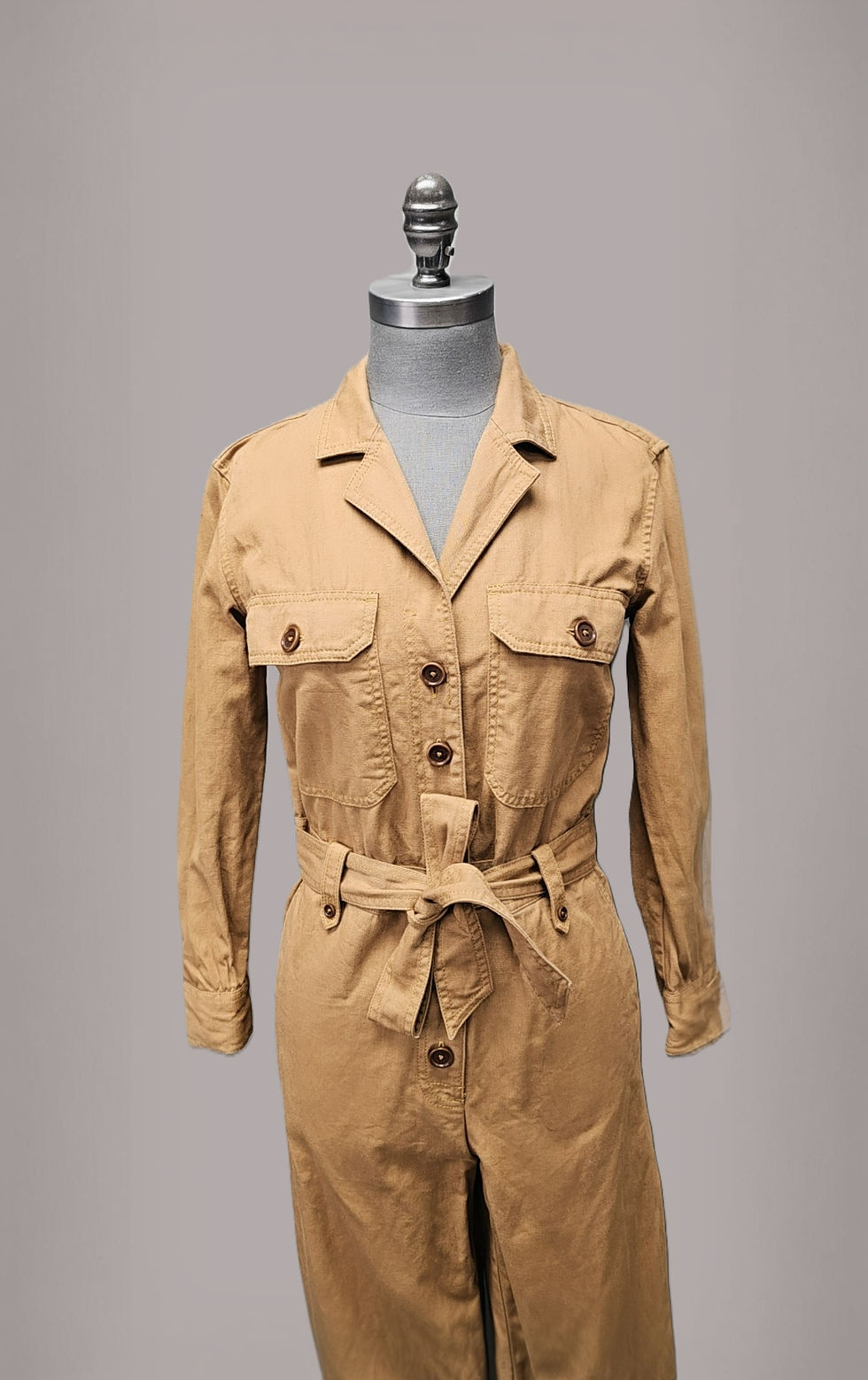 Thumbnail: Banana Republic Heritage Cotton-Linen Cropped Jumpsuit