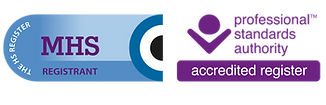 Hypnotherapy Society Logo, Professional Standards Authority Accredited Register Logo