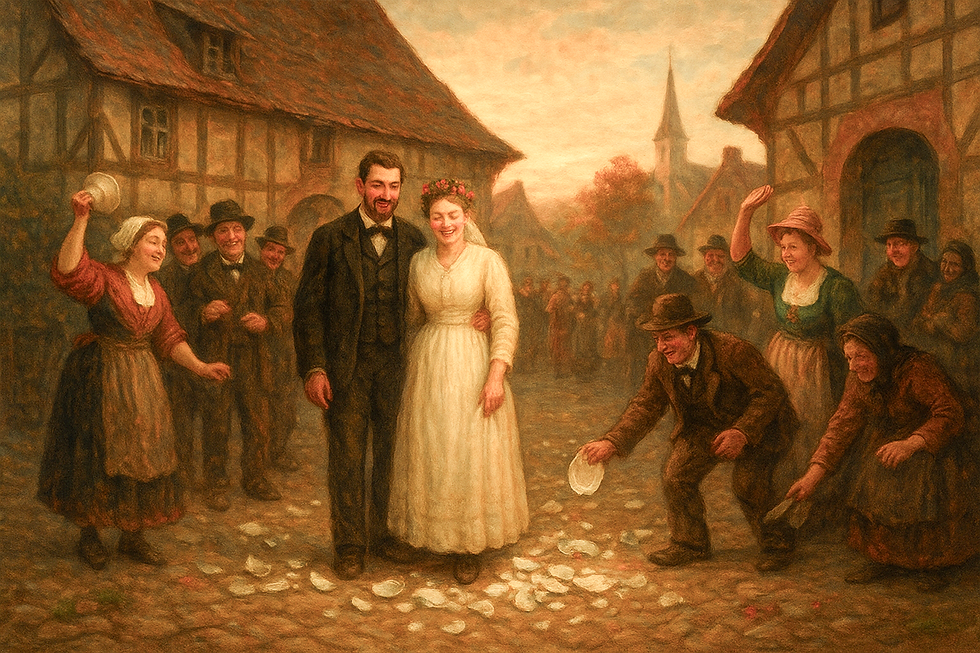 Traditional German wedding, countryside, Polterabend