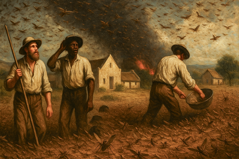 locusts, crops, south africa, plague, the great locusts plague, 1889