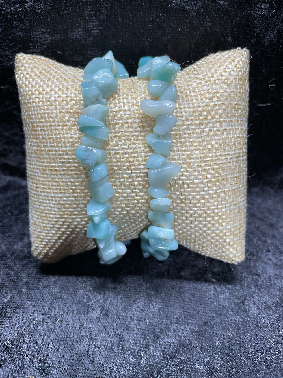 Miniature : Bracelet Amazonite Bleue - Baroque
