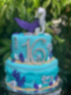 Sweet 16 mermaid cake