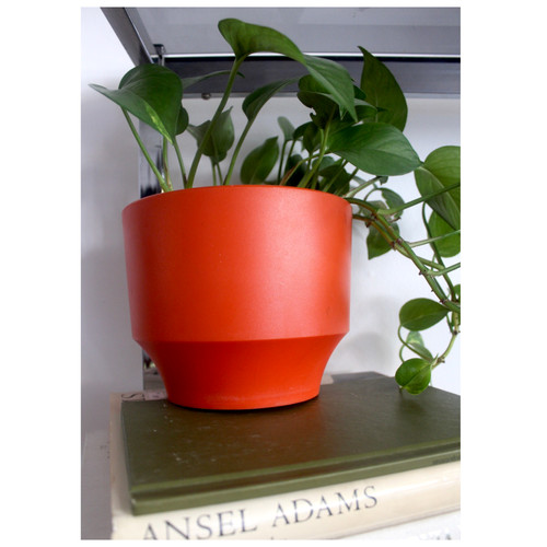 Vintage Orange Plastic Planter | VesselVtgCollective