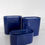 Thumbnail: 3-Piece Set of Blue Mod Stacking Plastic Canisters