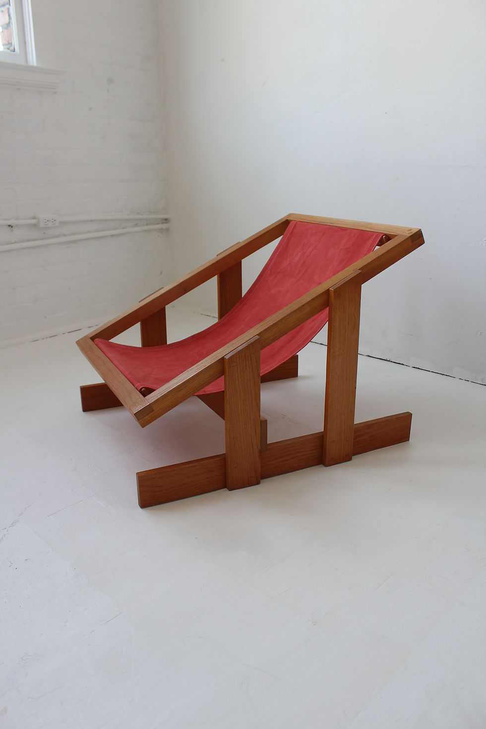 Thumbnail: Vintage Corduroy + Oak Lounge Chair  