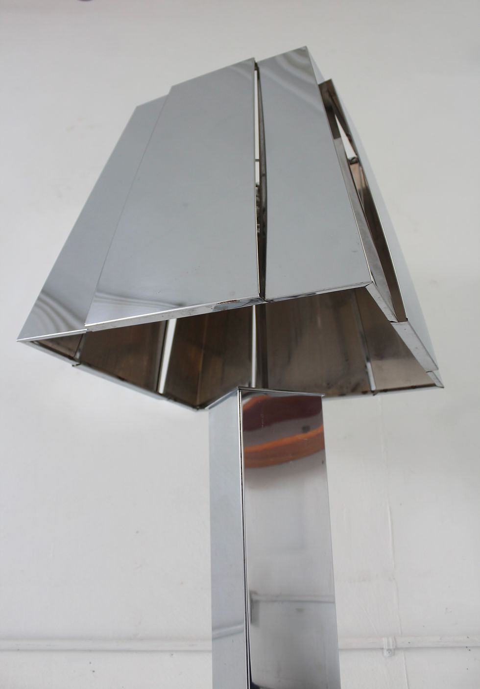 Thumbnail: 70s Oversized Chrome Table Lamp by Curtis Jere 