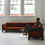 Thumbnail: 70s Rust Brown Sectional Sofa