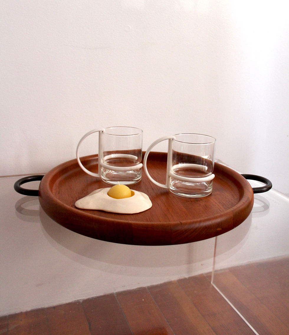 Thumbnail: Digsmed Teak and Metal Serving Tray 
