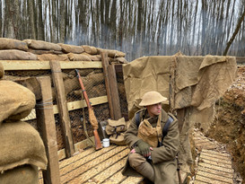 British Soldier in British Trench