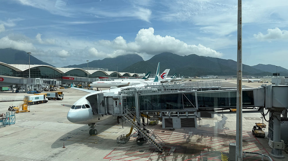 Cathay Pacific's Airbus A330 stationed at HKG, ready to fly me home!