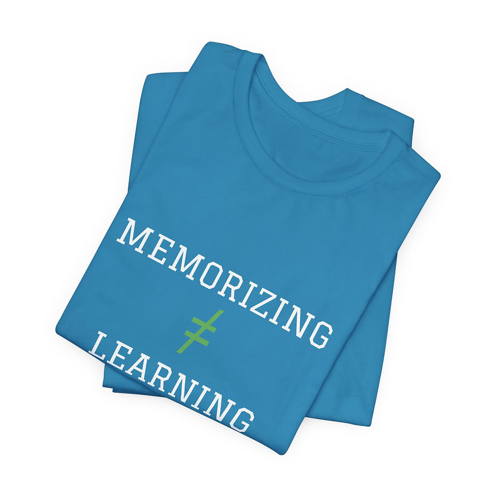 Thumbnail: Memorizing ≠ Learning Tee