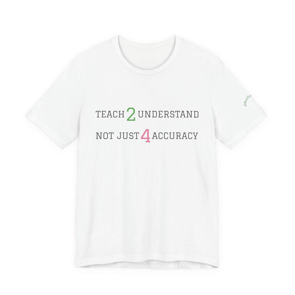 Thumbnail: Teach 2 Understand, Not Just 4 Accuracy Tee