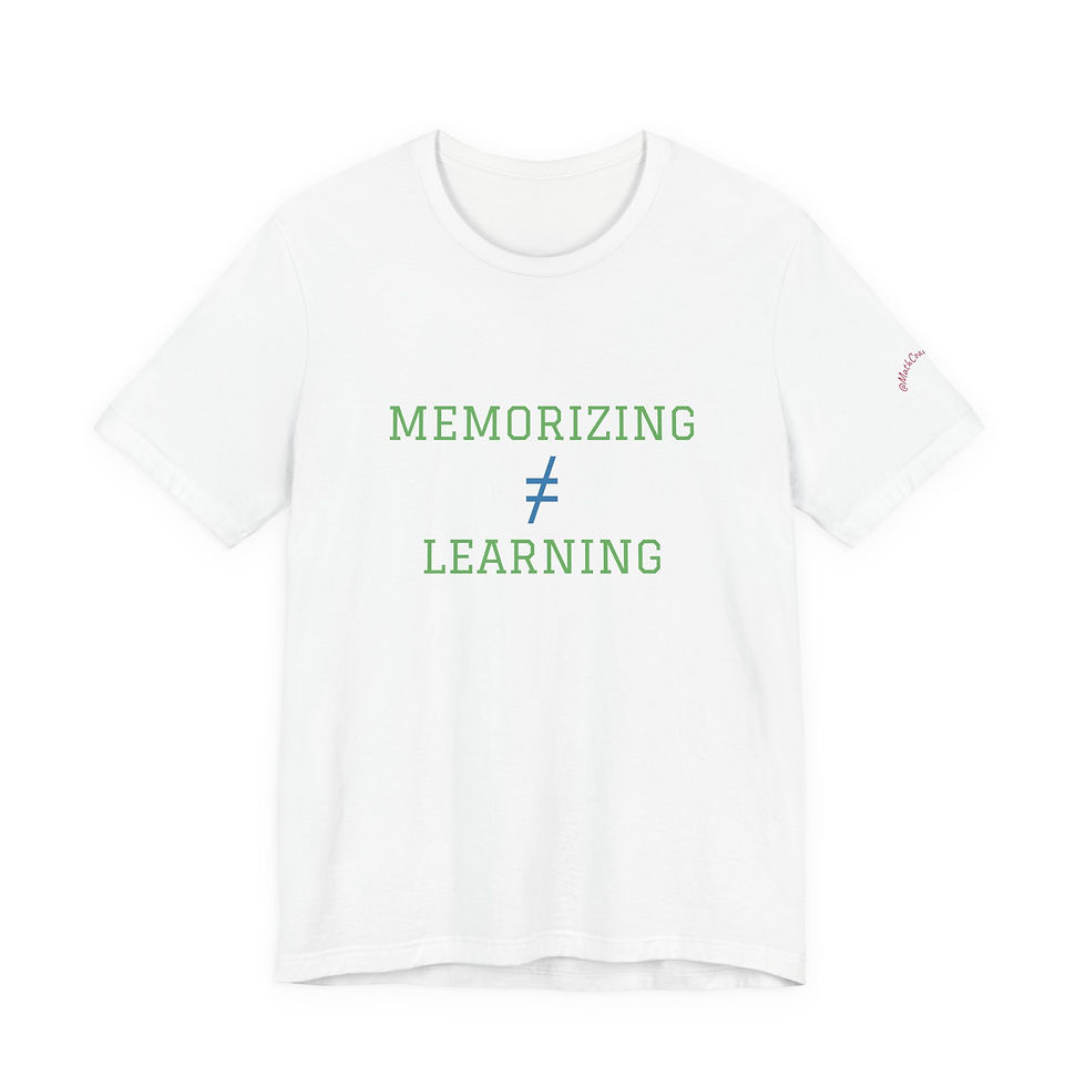 Thumbnail: Memorizing ≠ Learning Tee