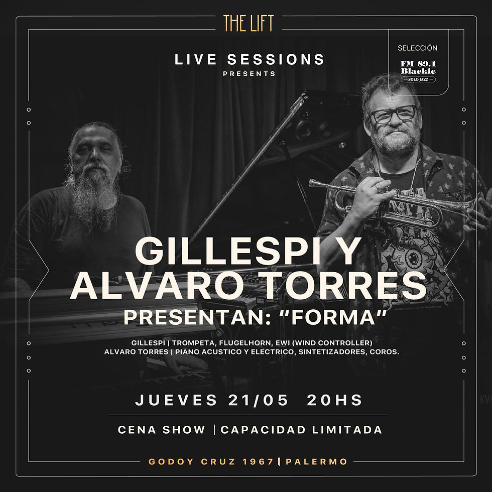 LIVE SESSIONS Presents GILLESPI Y ALVARO TORRES Presentan: “Forma”