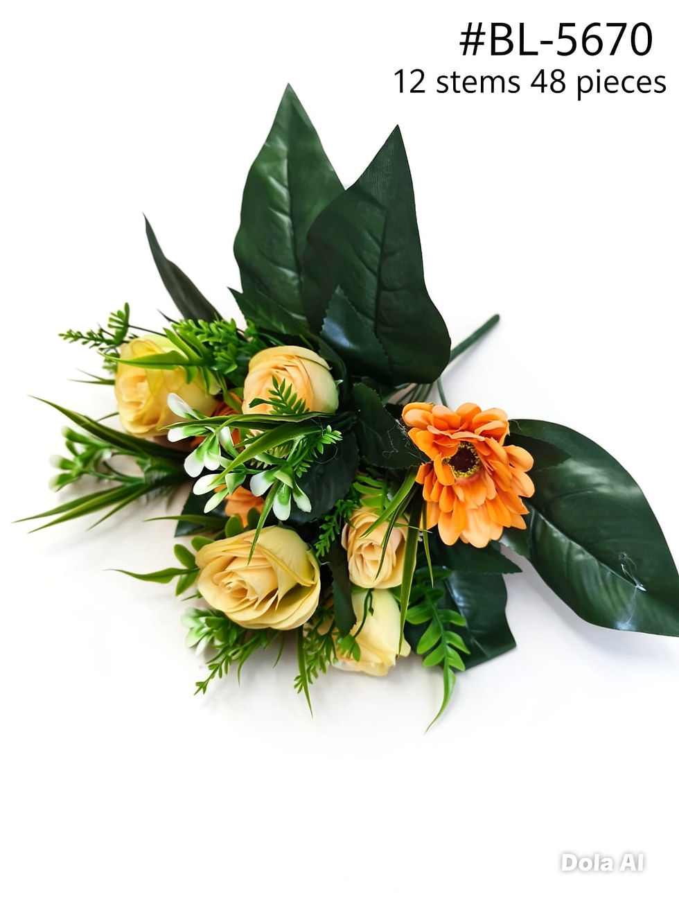 Thumbnail: BL5670 – Artificial Rose & Daisy Memorial Flower Bunch Mixed Colour