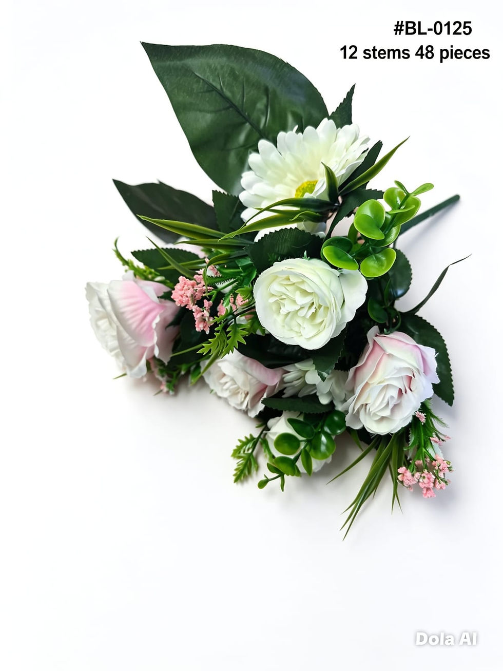 Thumbnail: BL0125 – Artificial Rose & Gerbera Memorial Flower Bunch Mixed Colour