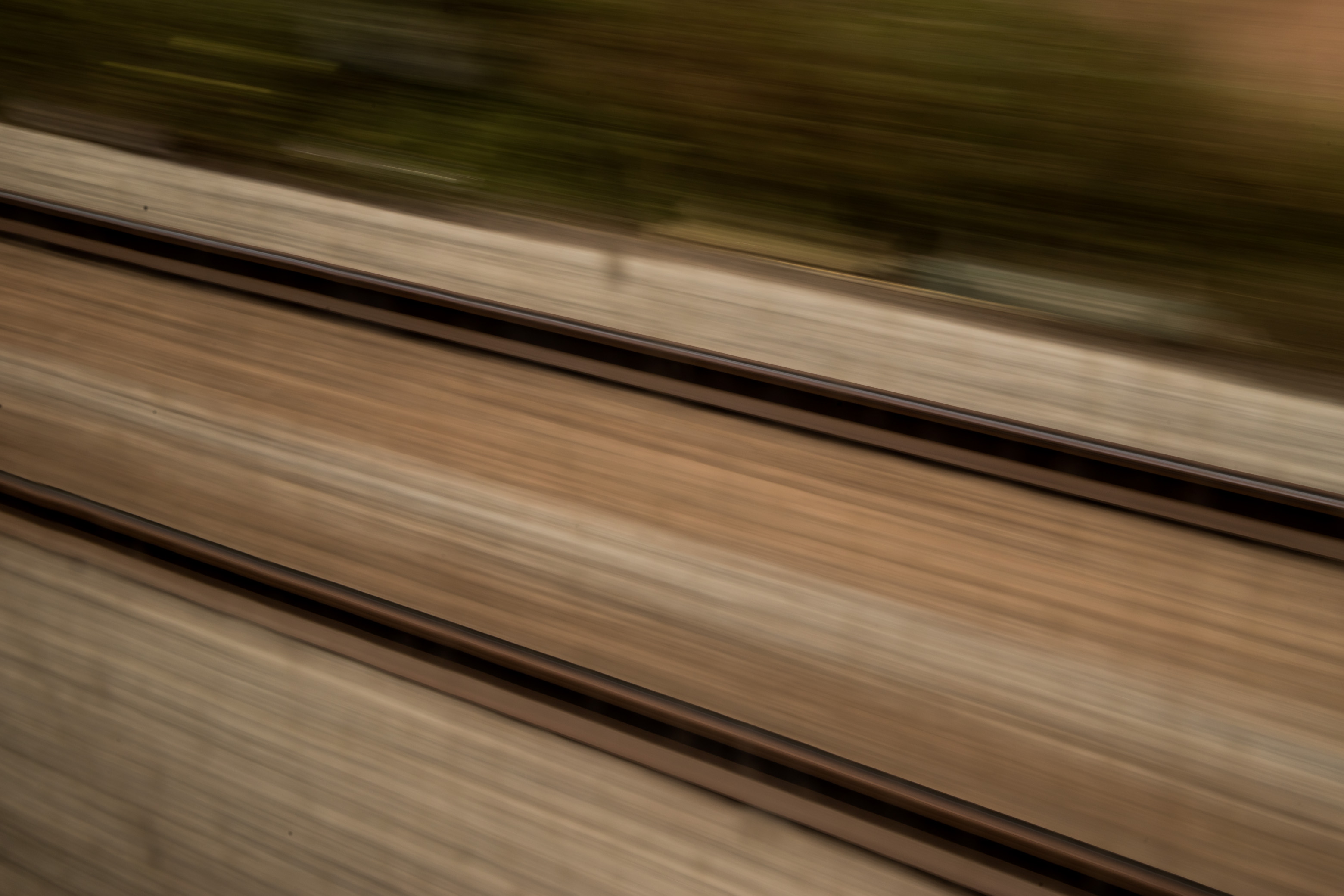 Long exposure of the train tracks