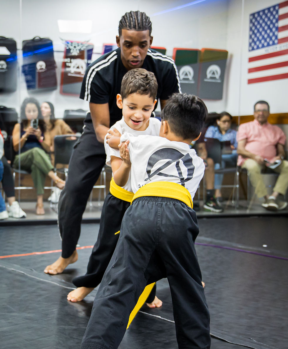 Kids Karate lessons in Kendall Florida with Black Belt Martial arts instructor.