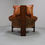 Thumbnail: Vintage tripod leather lounge chair