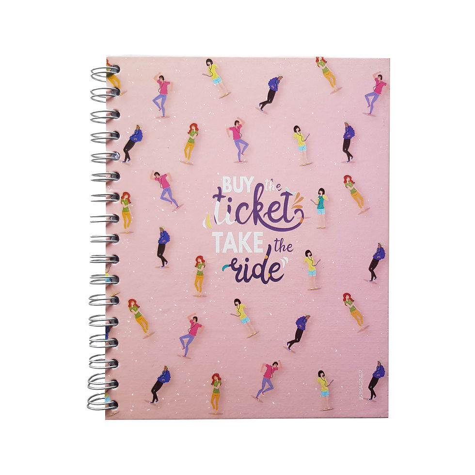 Miniatura: Cuaderno 1/2 Oficio Tapa dura People